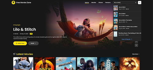 Header search